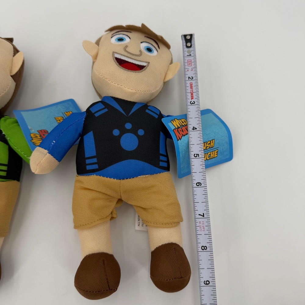Wild Kratts Plush Toy Kids 8 inch Green Blue NEW Chris Martin Stuffed Animal Set - Picture 4 of 4